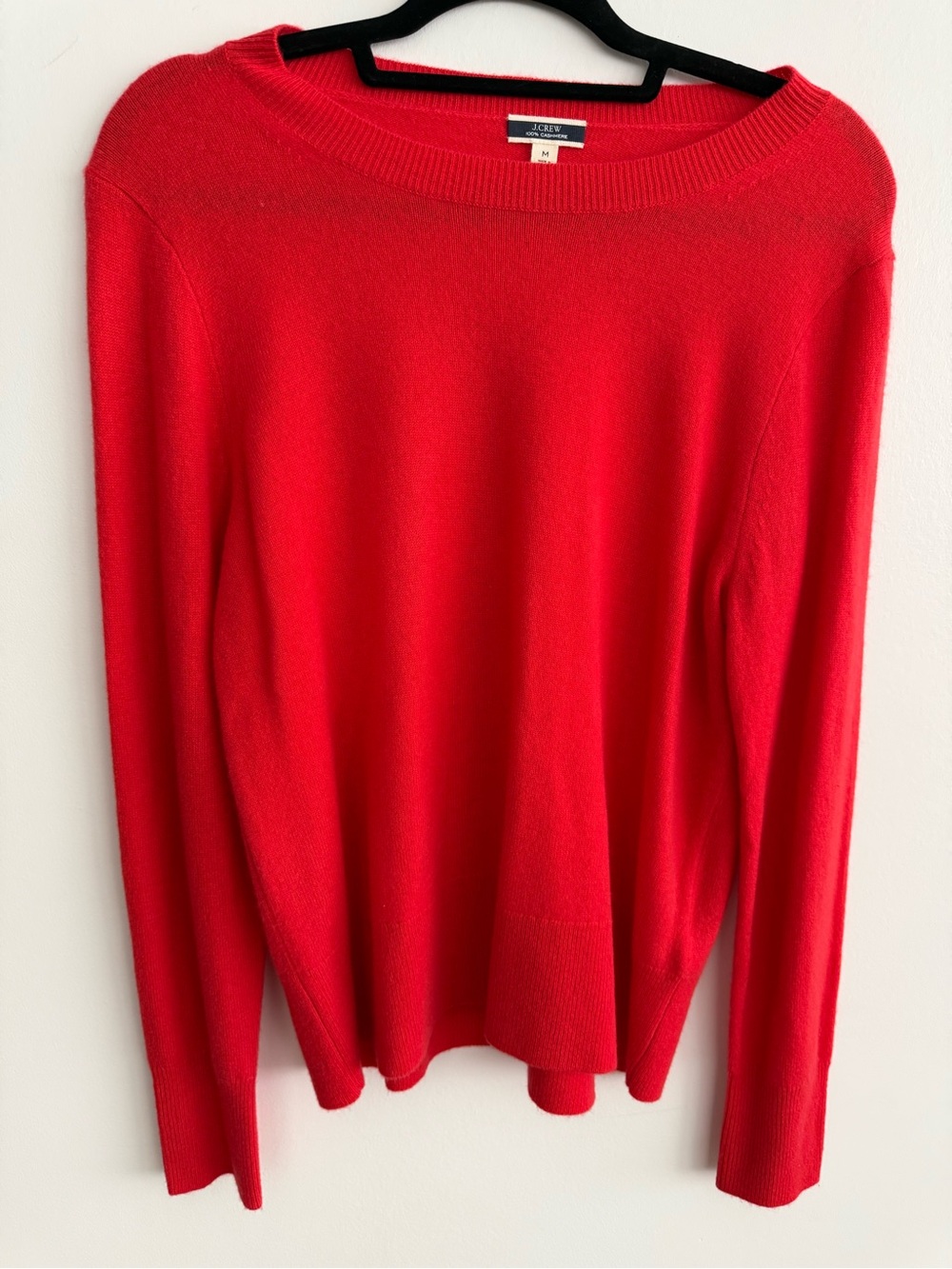 J. Crew Orange Cashmere Crewneck Sweater